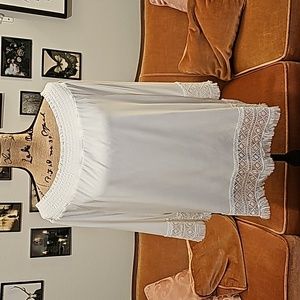 Smocked Off Shoulder Peasant Top